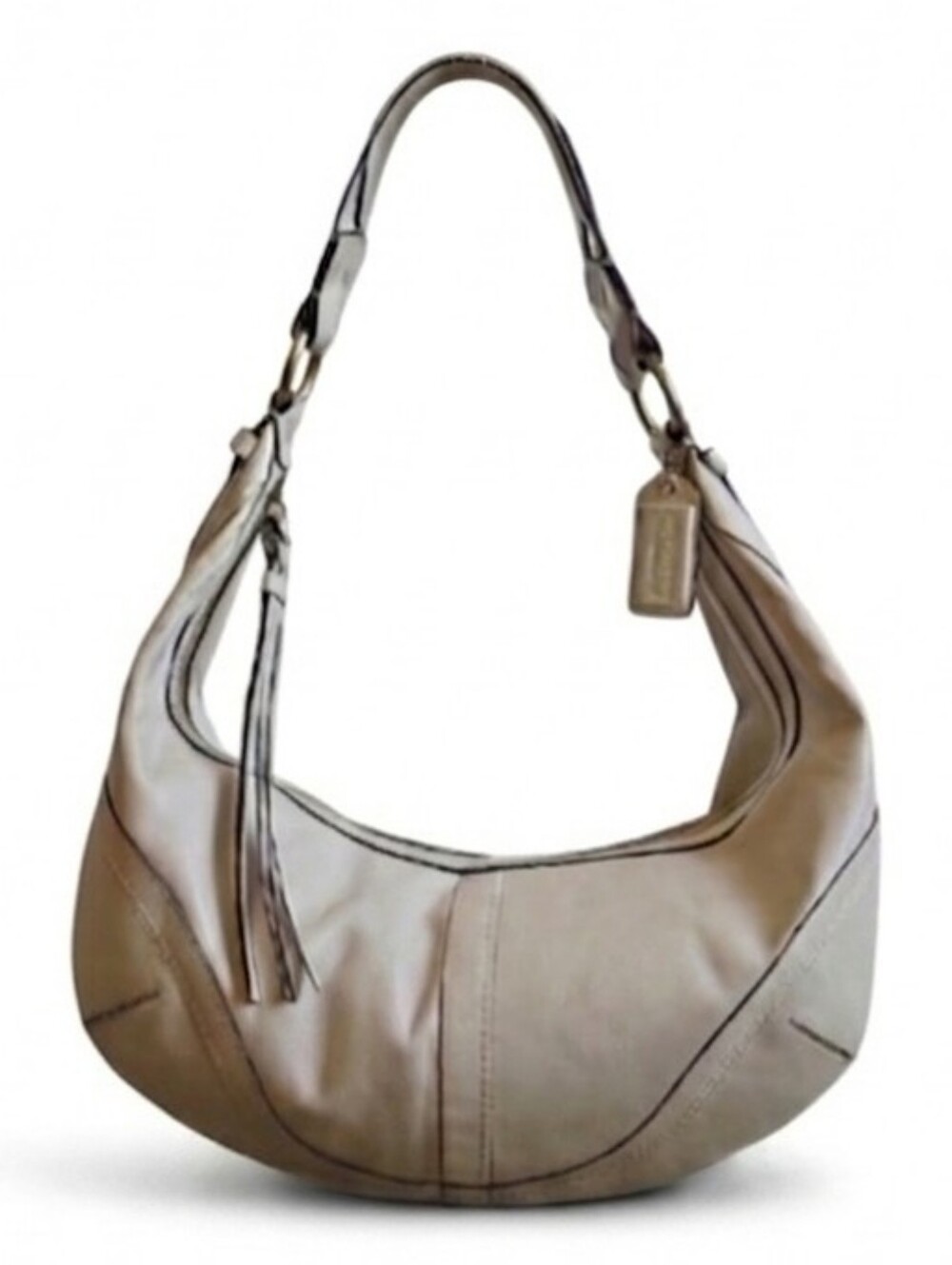 ​Authentic 2006 Coach "Dylan" Large Hobo Bag Cream EUC